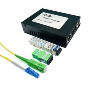FTTH Media converter set green complete