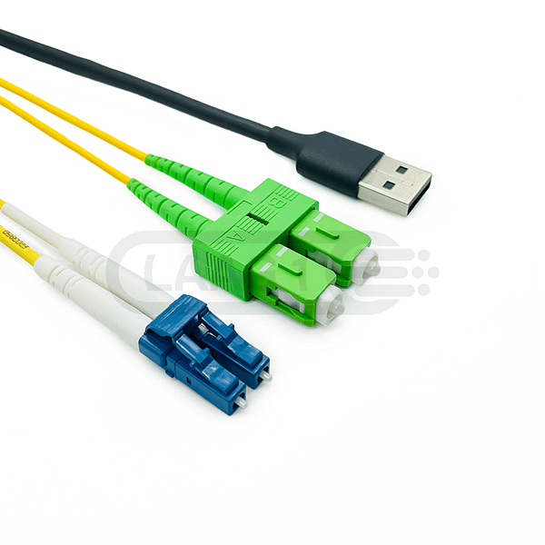 LC UPC to SC APC Simplex Single Mode Fiber Optic Patch Cable