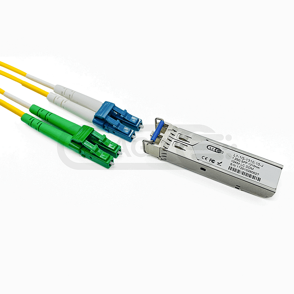 LC UPC to LC APC Simplex Single Mode Fiber Optic Patch Cable
