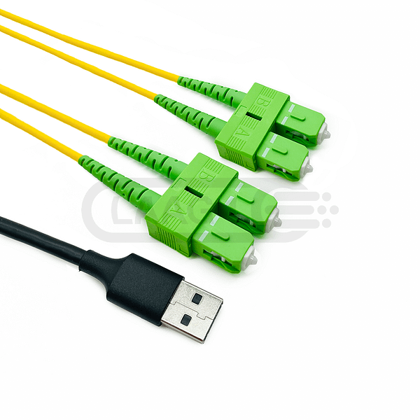 SC APC to SC APC Simplex Single Mode Fiber Optic Patch Cable